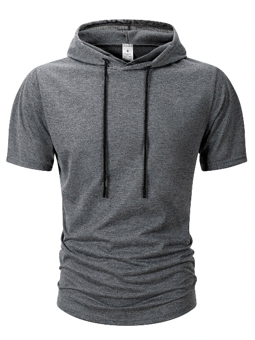 Camiseta com Capuz Masculina Manga Curta