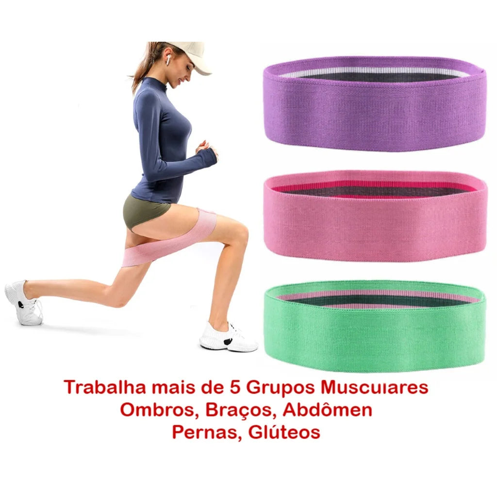 Faixas Elásticas de Resistência | Kit 3 Níveis
