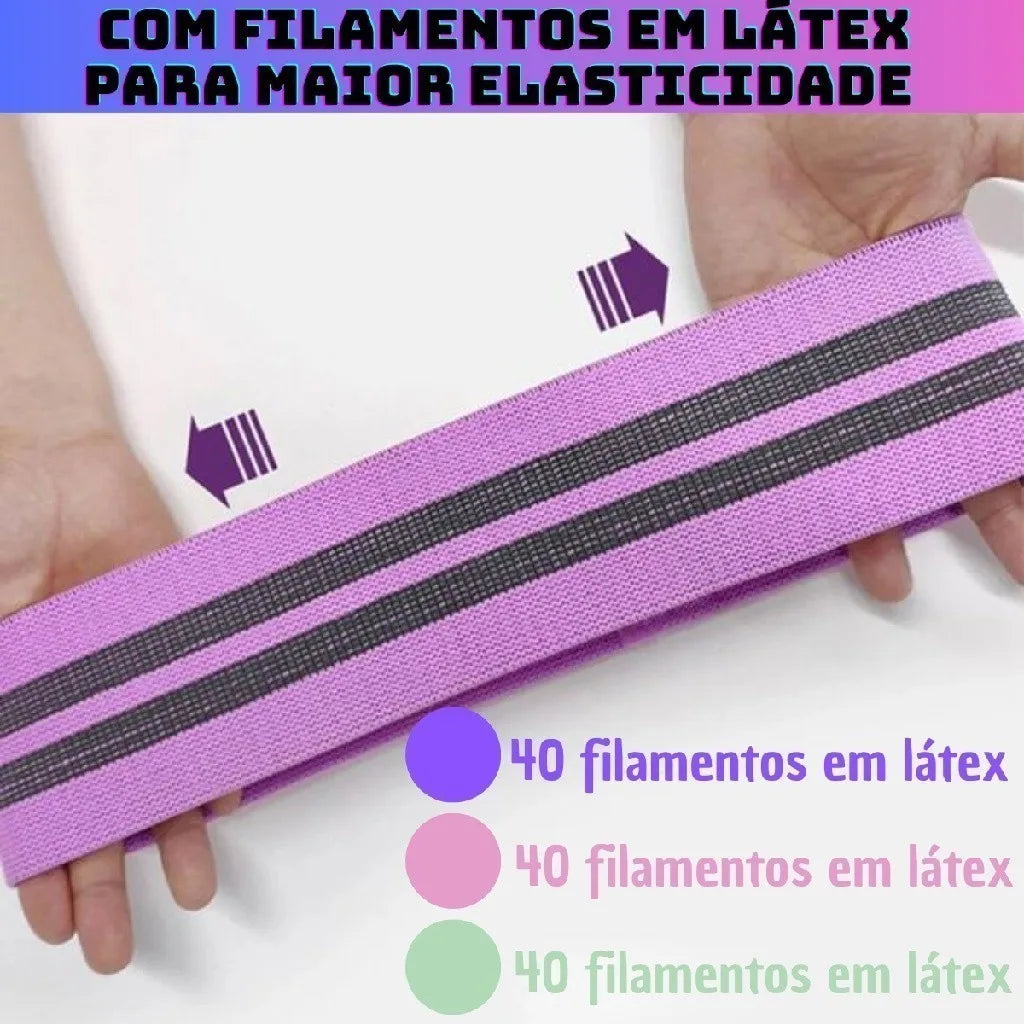 Faixas Elásticas de Resistência | Kit 3 Níveis