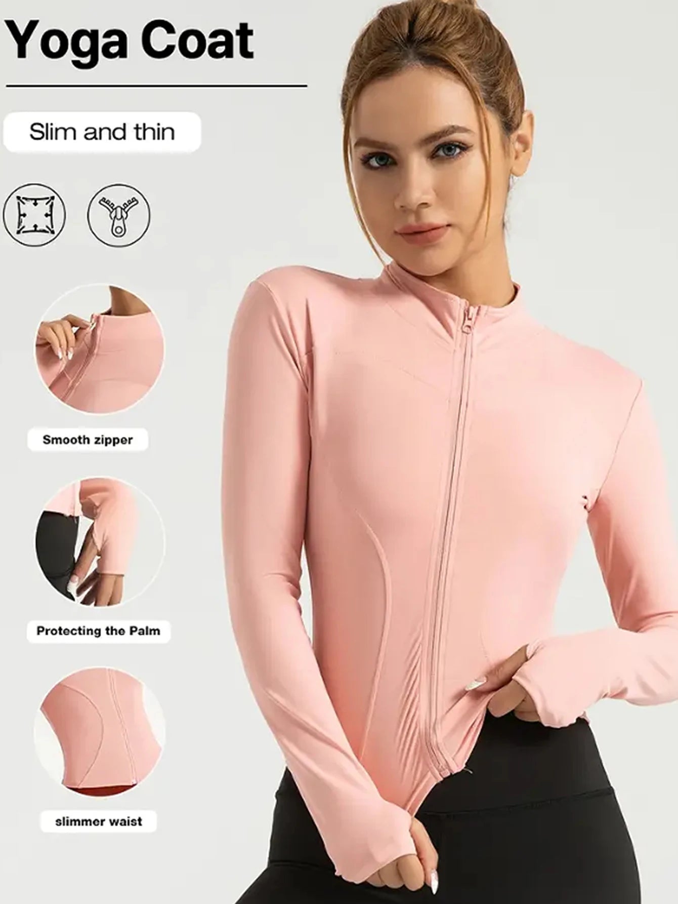 Jaqueta Fitness Feminina Slim Fit