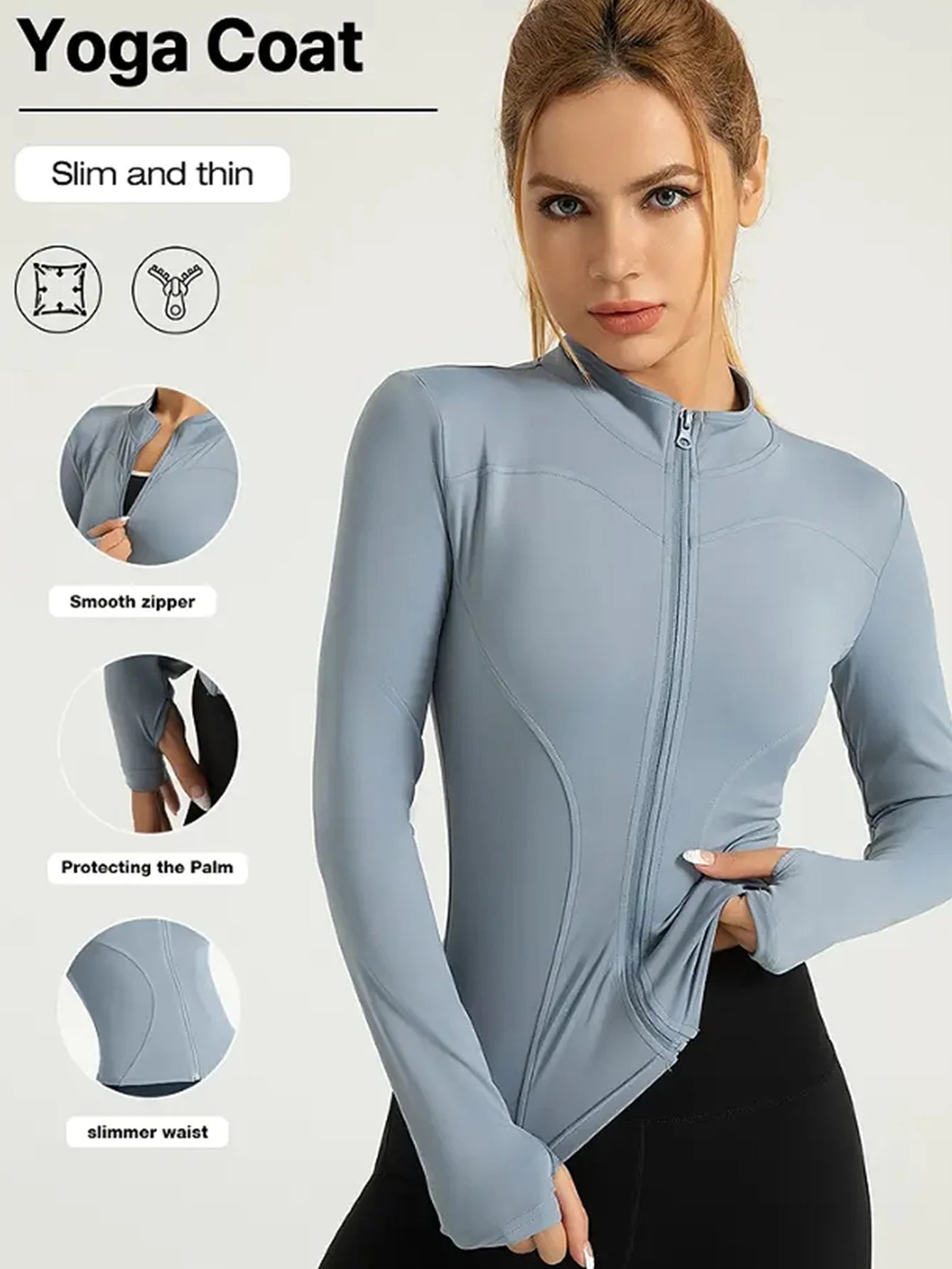 Jaqueta Fitness Feminina Slim Fit