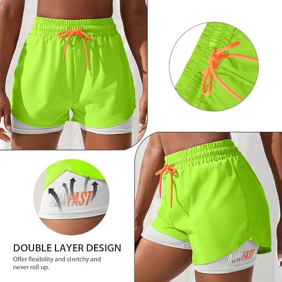 Shorts Feminino Cintura Alta | Yoga e Corrida