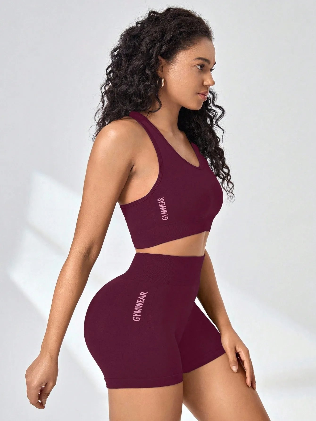 Conjunto Fitness Feminino Top + Shorts Seamless