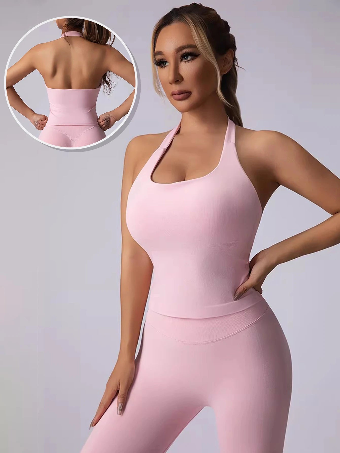 Conjunto Esportivo Feminino Cropped Halter
