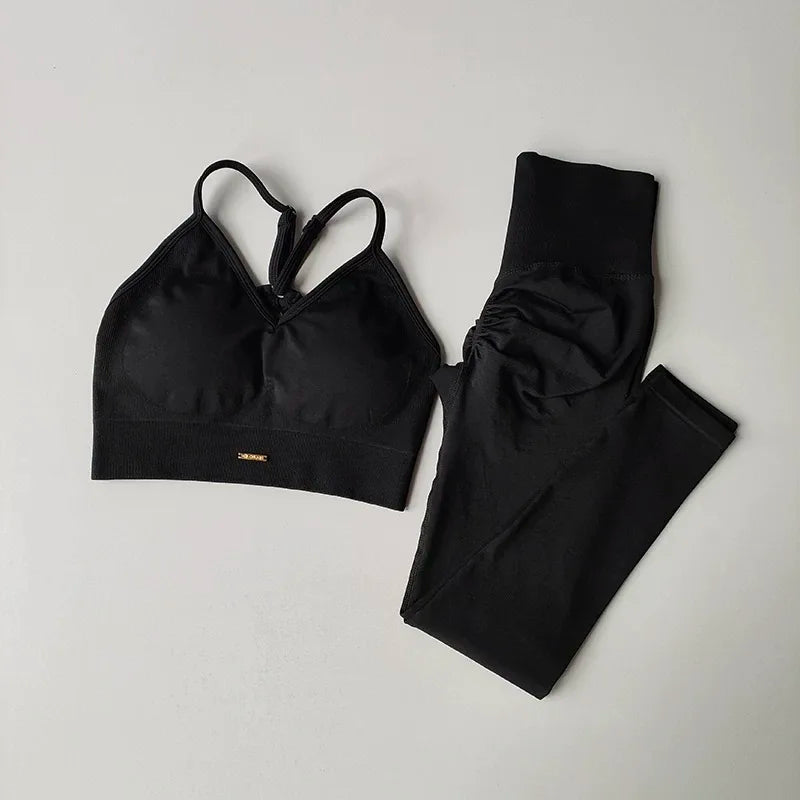 Conjunto Fitness Feminino Cintura Alta — Yoga e Corrida
