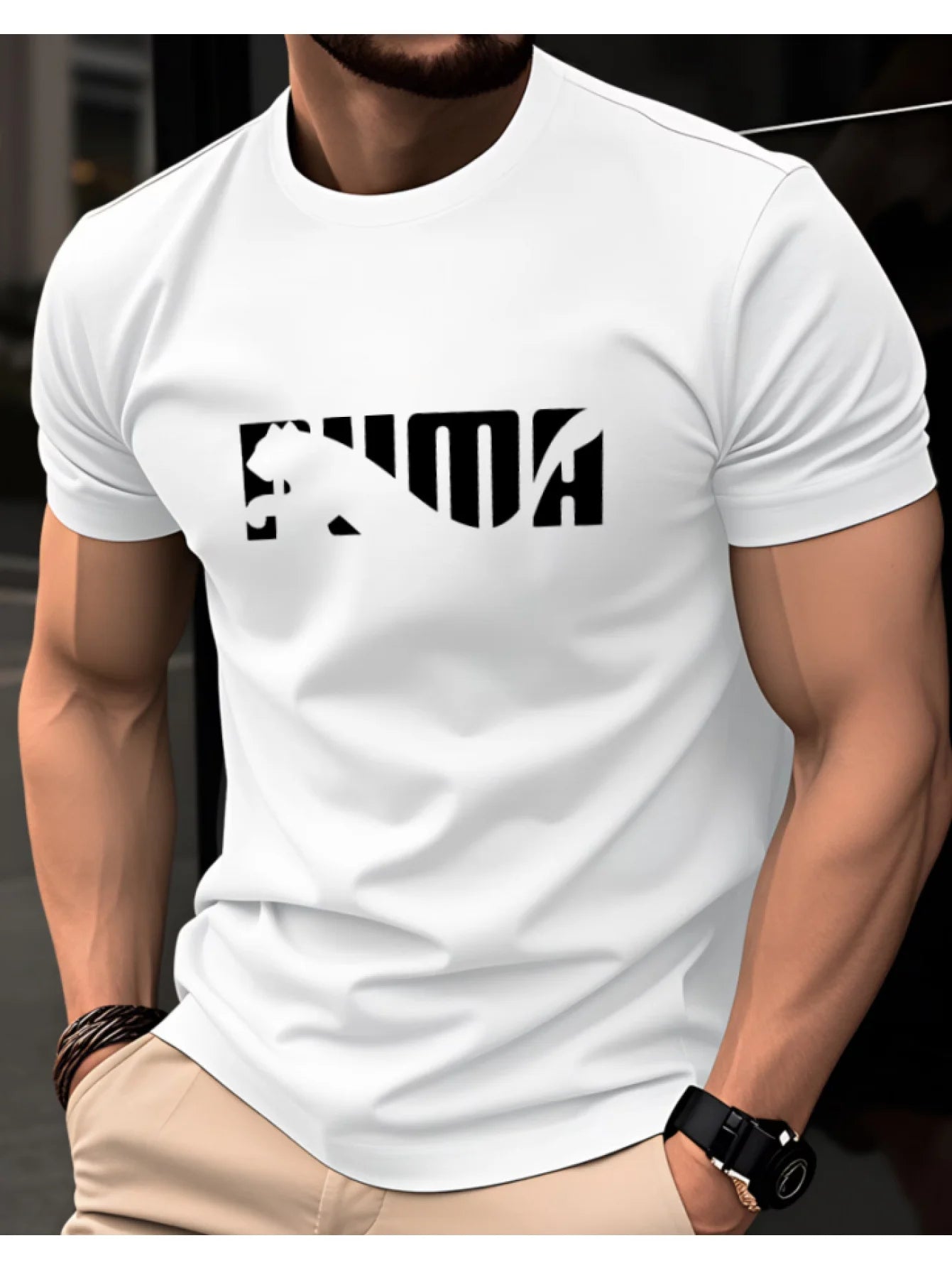 Camiseta Masculina 100% Algodão Estampada