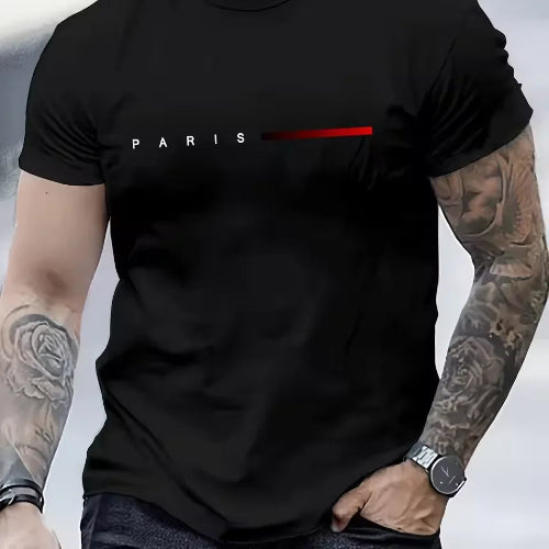 Camiseta Masculina Estampa Paris — Algodão Premium