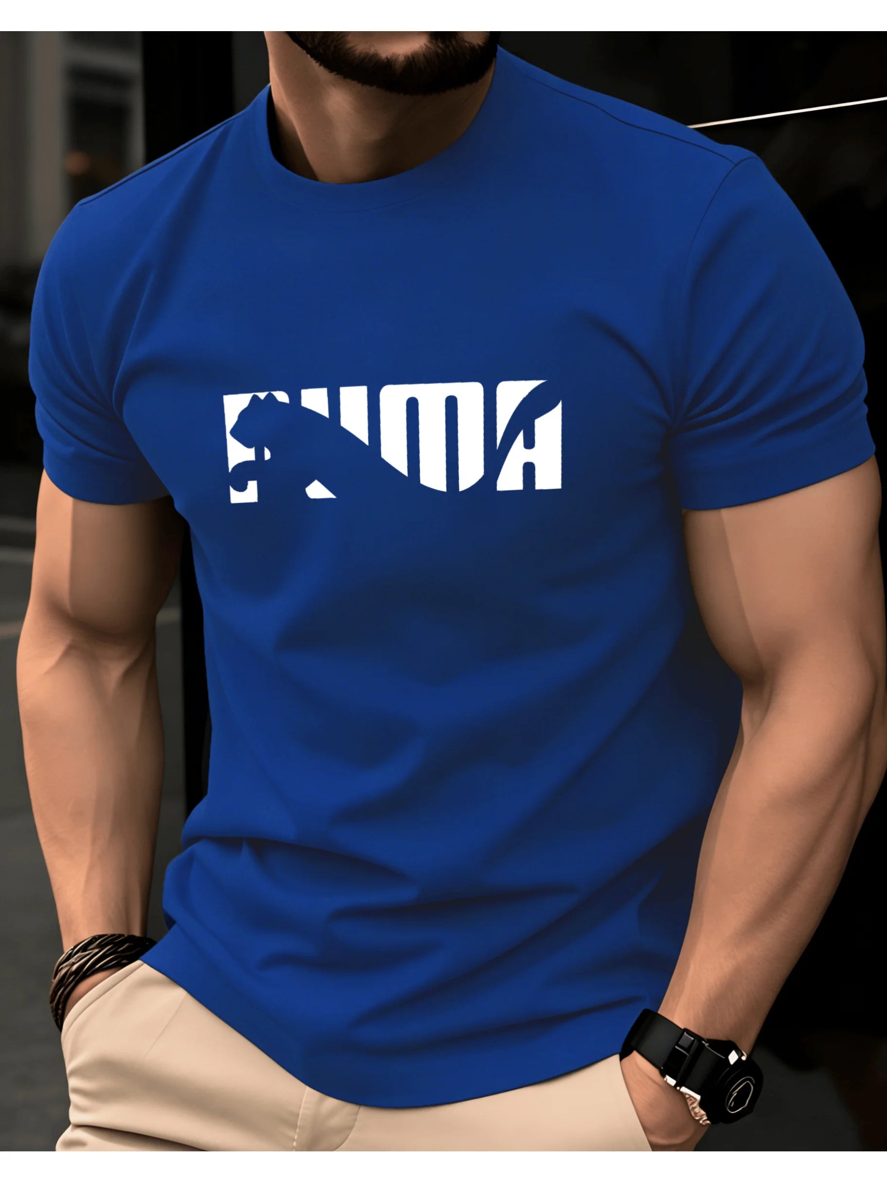 Camiseta Masculina 100% Algodão Estampada