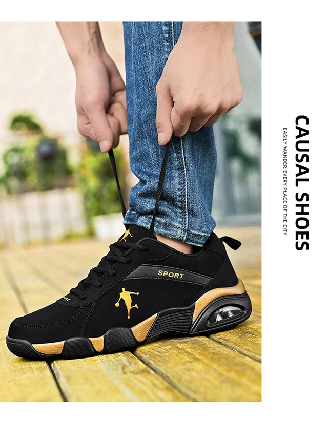 Tênis Masculino Casual | Couro Sintético e Solado EVA