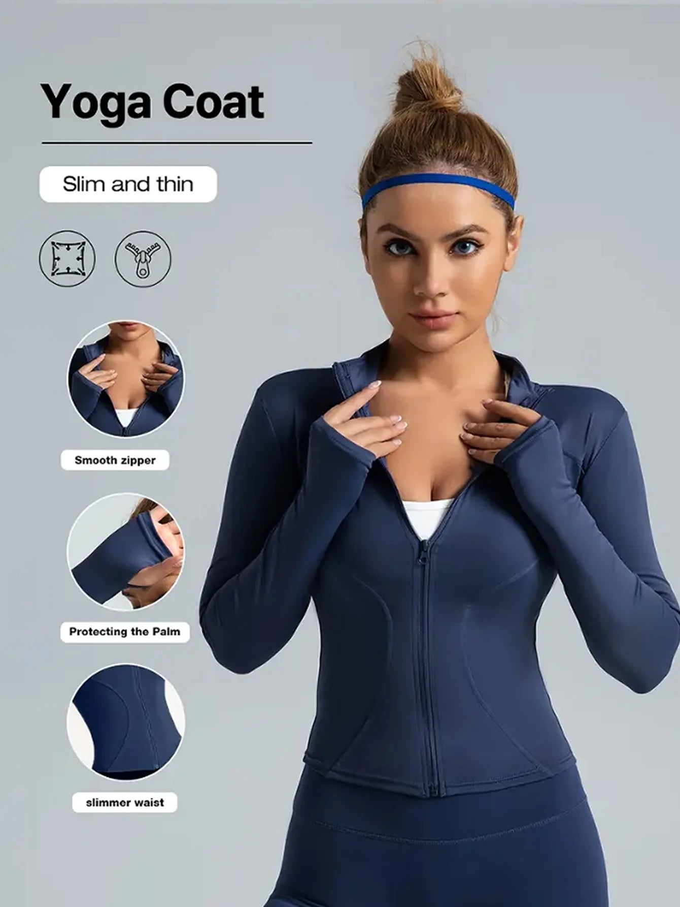 Jaqueta Fitness Feminina Slim Fit