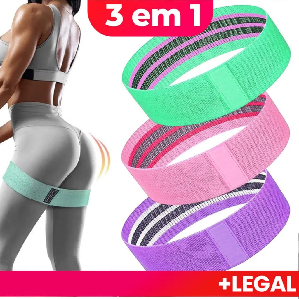 Faixas Elásticas de Resistência | Kit 3 Níveis