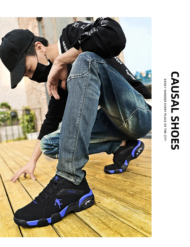 Tênis Masculino Casual | Couro Sintético e Solado EVA