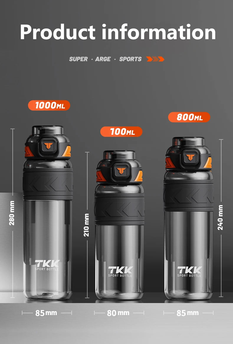 Garrafa Esportiva Tritan BPA Free | 600ml, 850ml e 1L com Canudo