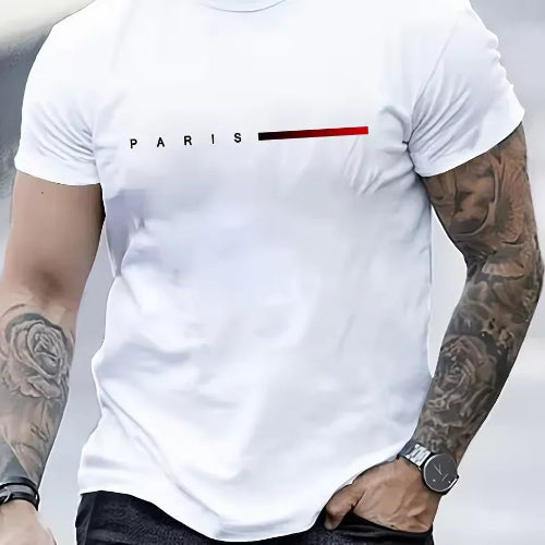 Camiseta Masculina Estampa Paris — Algodão Premium