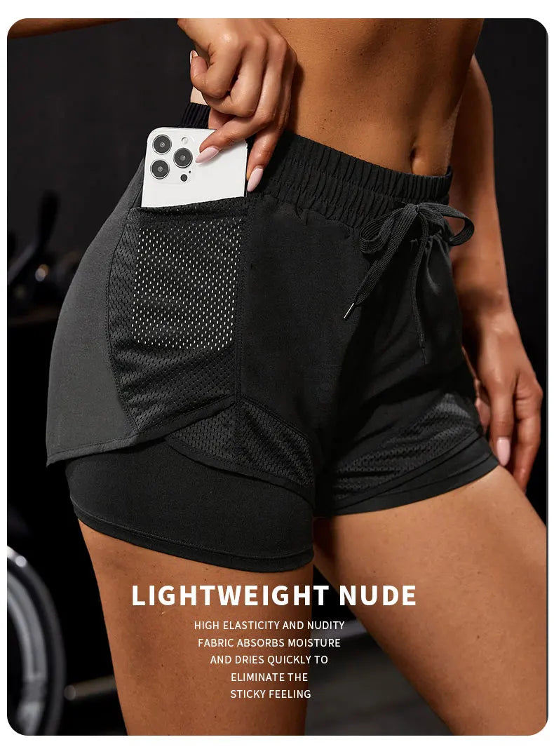 Short Feminino com Bolsos – Yoga e Corrida