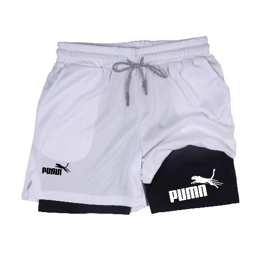 Shorts Masculino 2 em 1 com Compressão