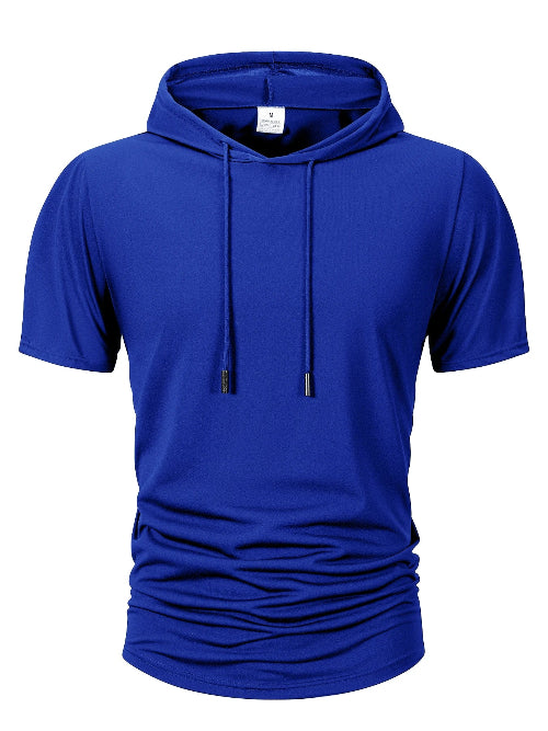 Camiseta com Capuz Masculina  Manga Curta
