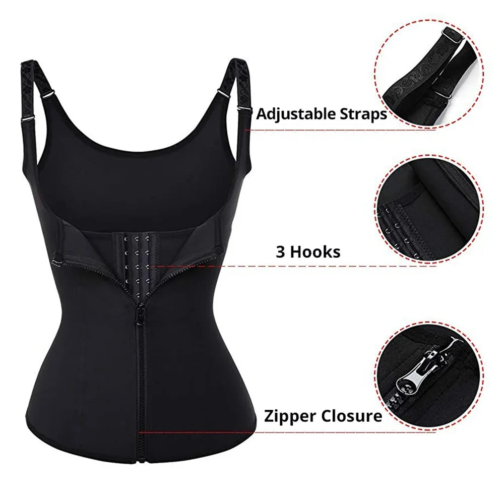 Cinta Modeladora com Zíper | Body Shaper Feminino Tummy Control