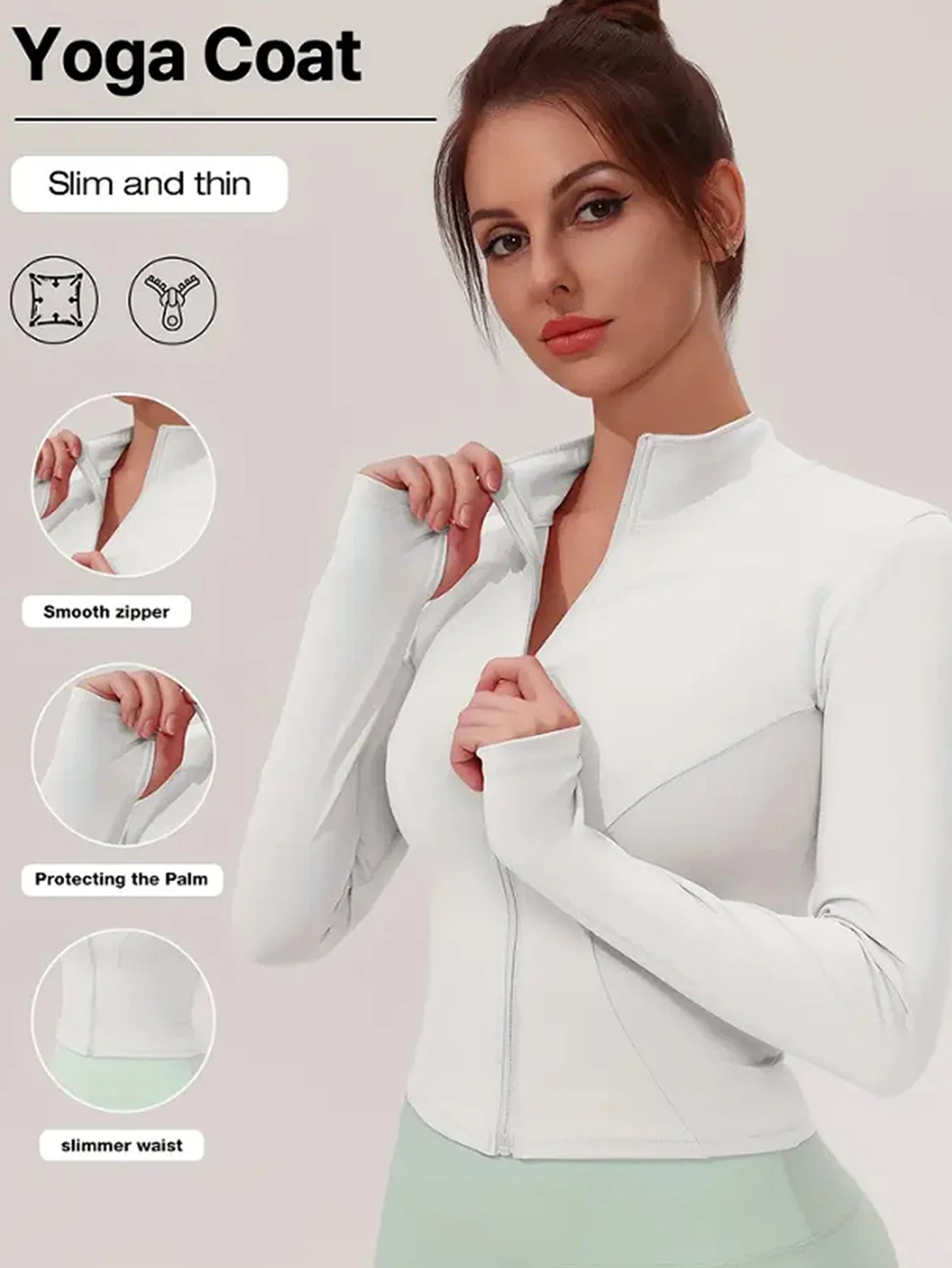 Jaqueta Fitness Feminina Slim Fit