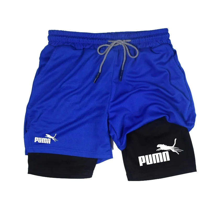 Shorts 2 em 1 Masculino | Compressão e Secagem Rápida