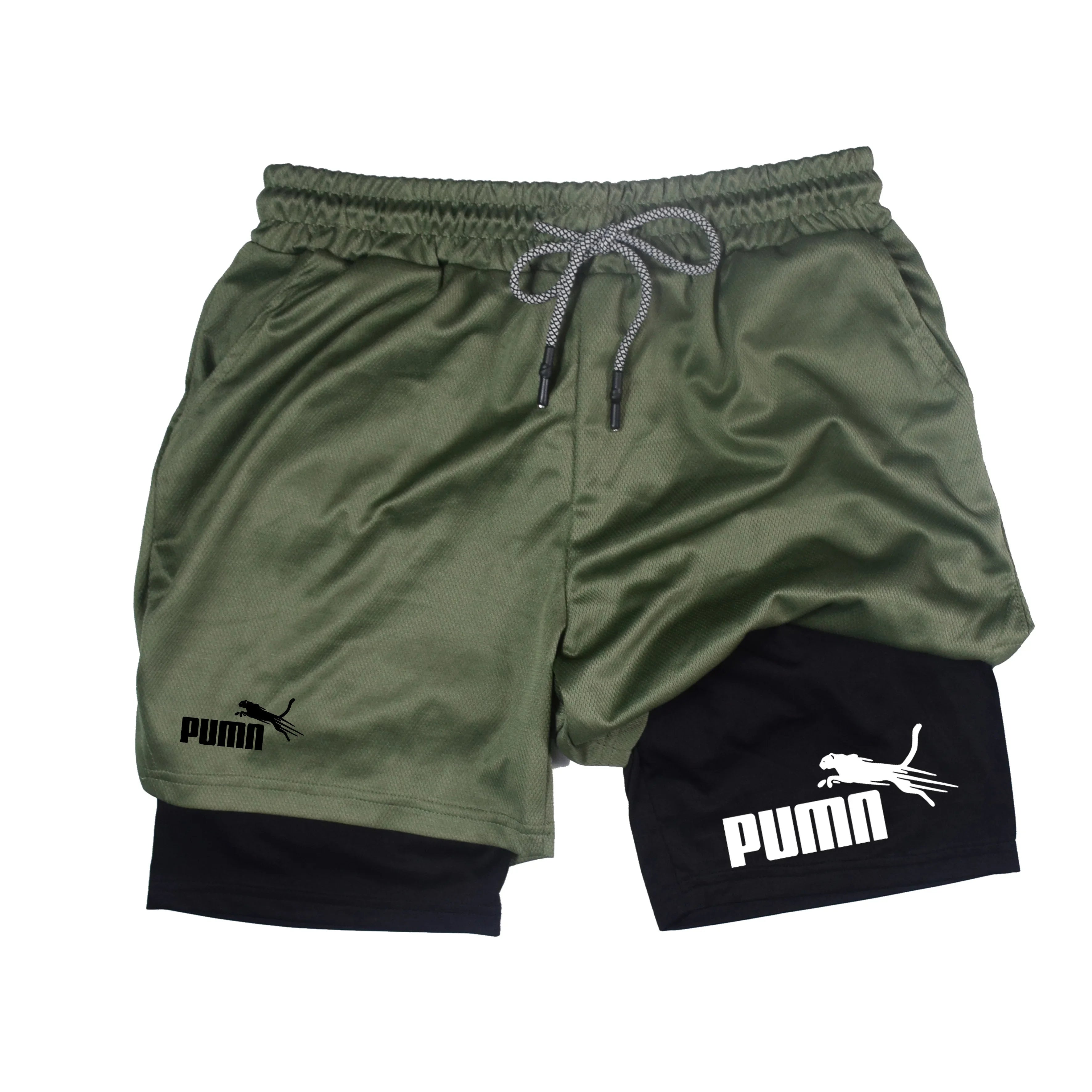 Short Masculino 2 em 1 com Compressão