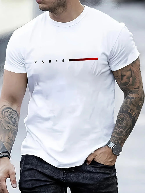 Camiseta Masculina Estampa Paris — Algodão Premium