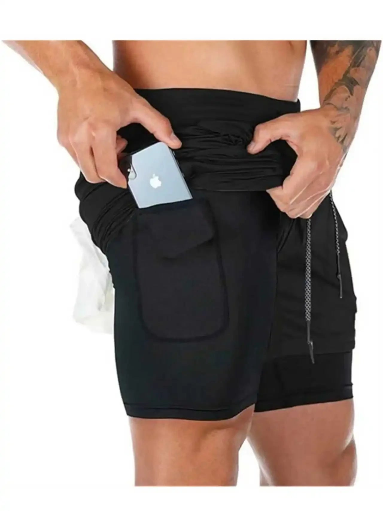 Shorts 2 em 1 Masculino | Compressão e Secagem Rápida