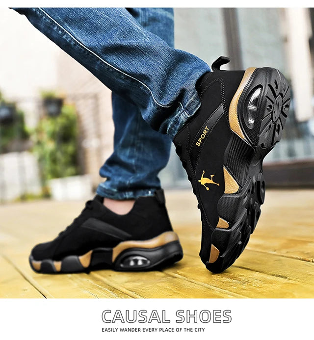 Tênis Masculino Casual | Couro Sintético e Solado EVA