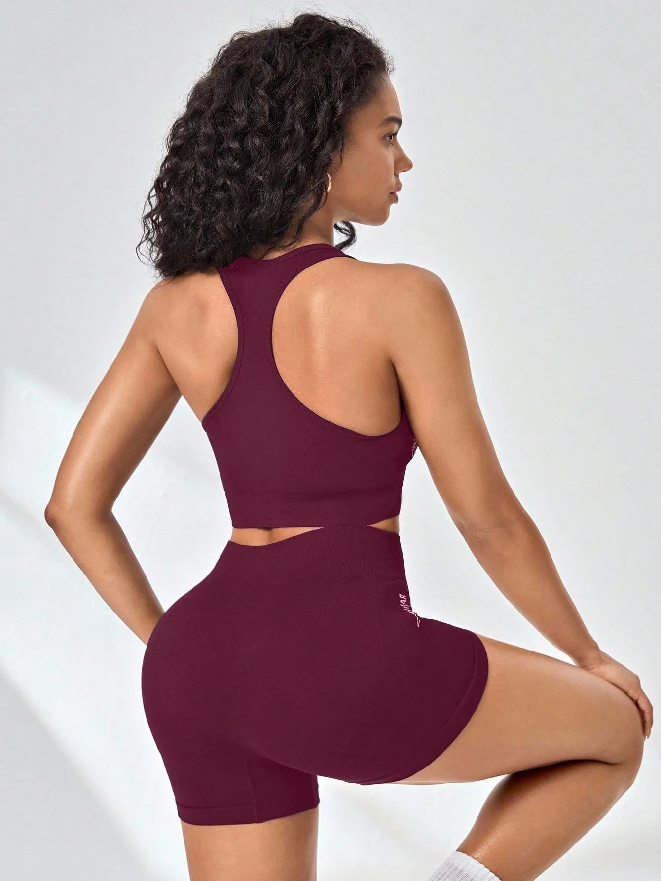 Conjunto Fitness Feminino Top + Shorts Seamless