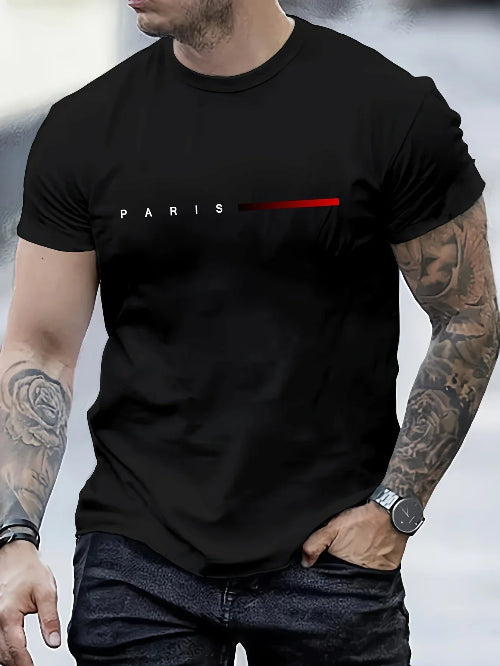 Camiseta Masculina Estampa Paris — Algodão Premium