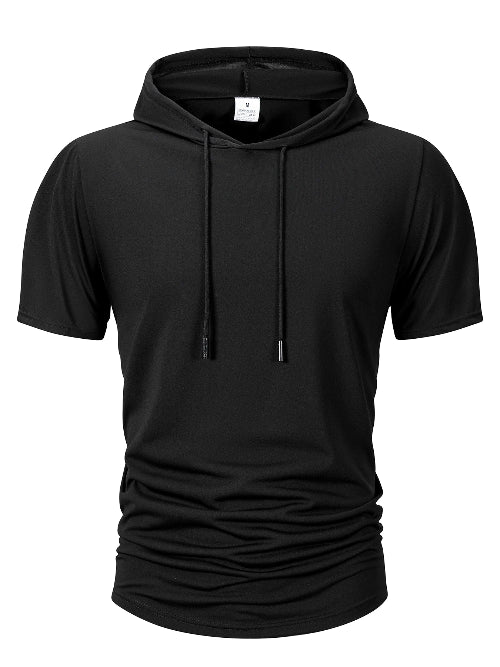 Camiseta com Capuz Masculina  Manga Curta