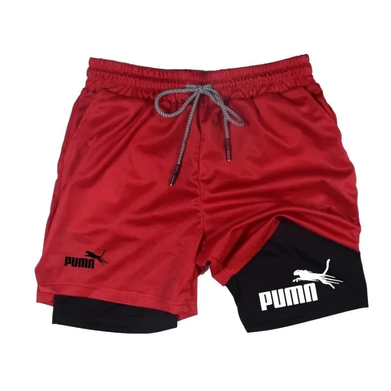 Shorts 2 em 1 Masculino | Compressão e Secagem Rápida