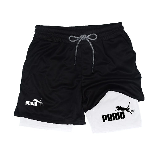 Shorts Masculino 2 em 1 com Compressão
