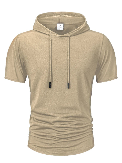 Camiseta com Capuz Masculina  Manga Curta