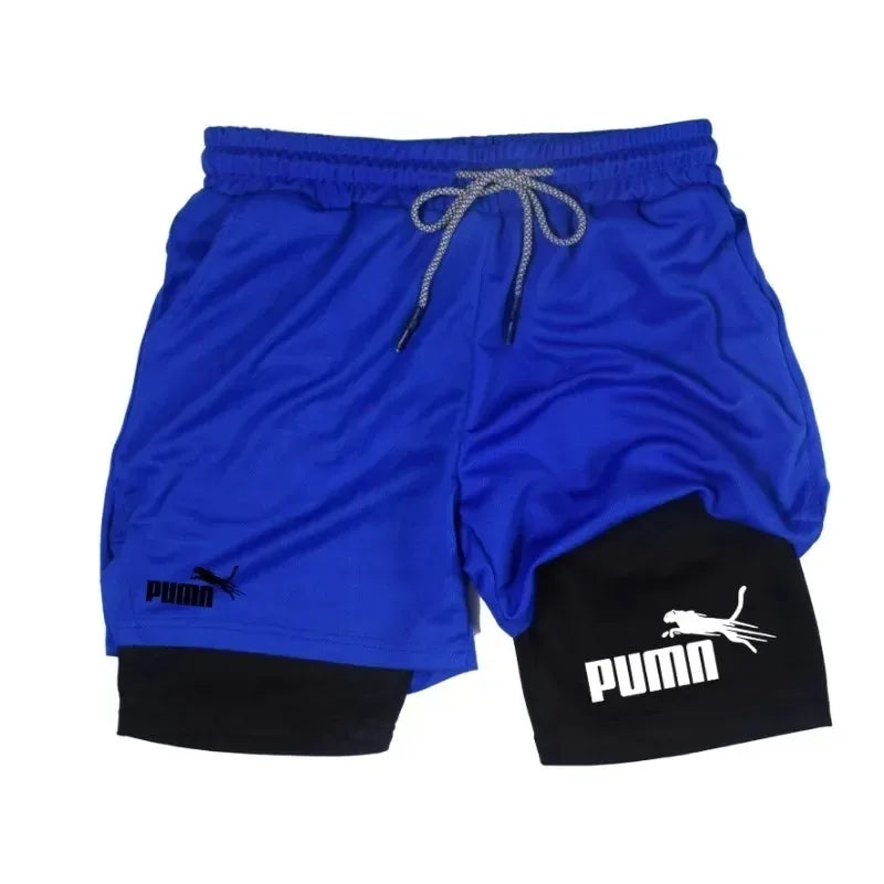 Shorts 2 em 1 Masculino | Compressão e Secagem Rápida