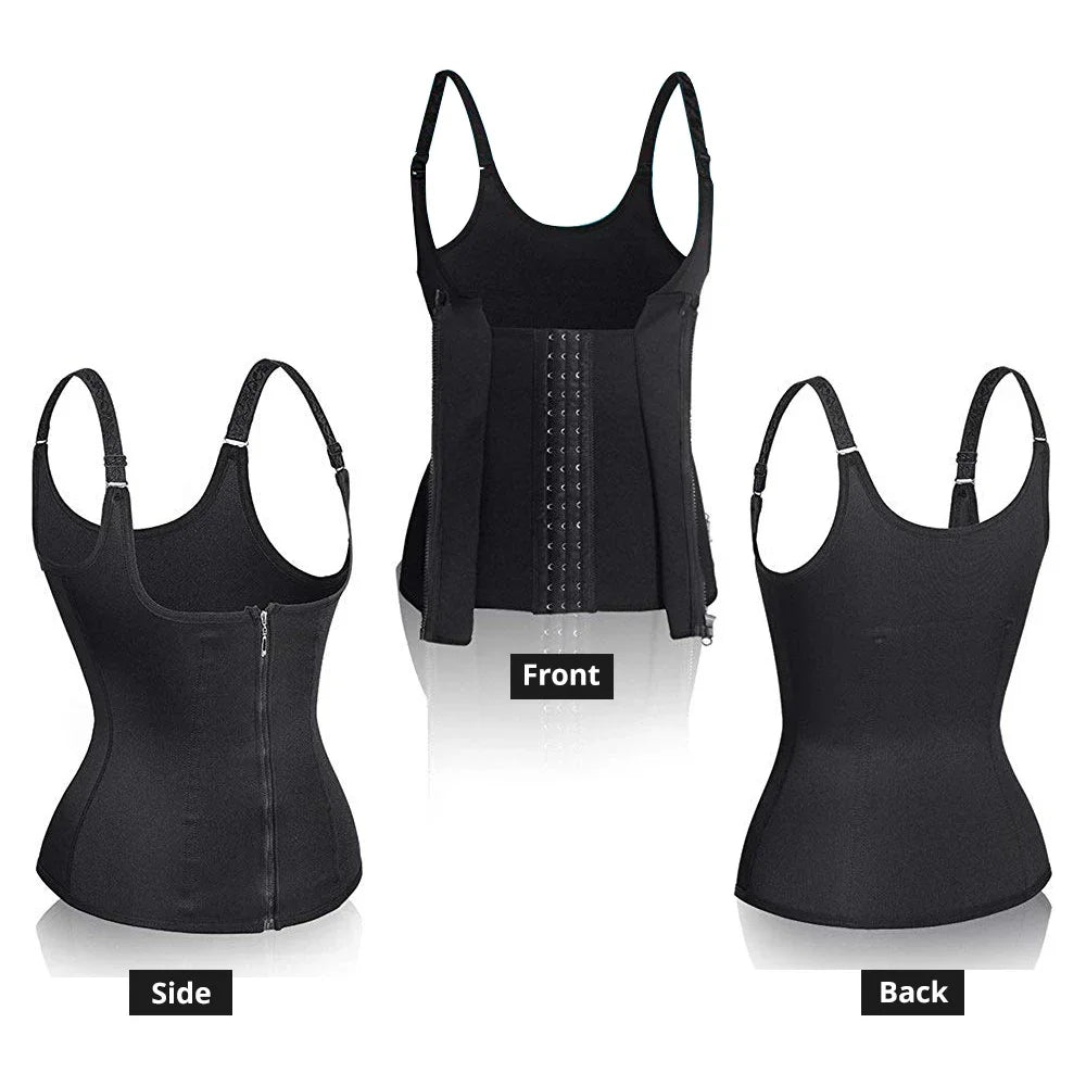 Cinta Modeladora com Zíper | Body Shaper Feminino Tummy Control