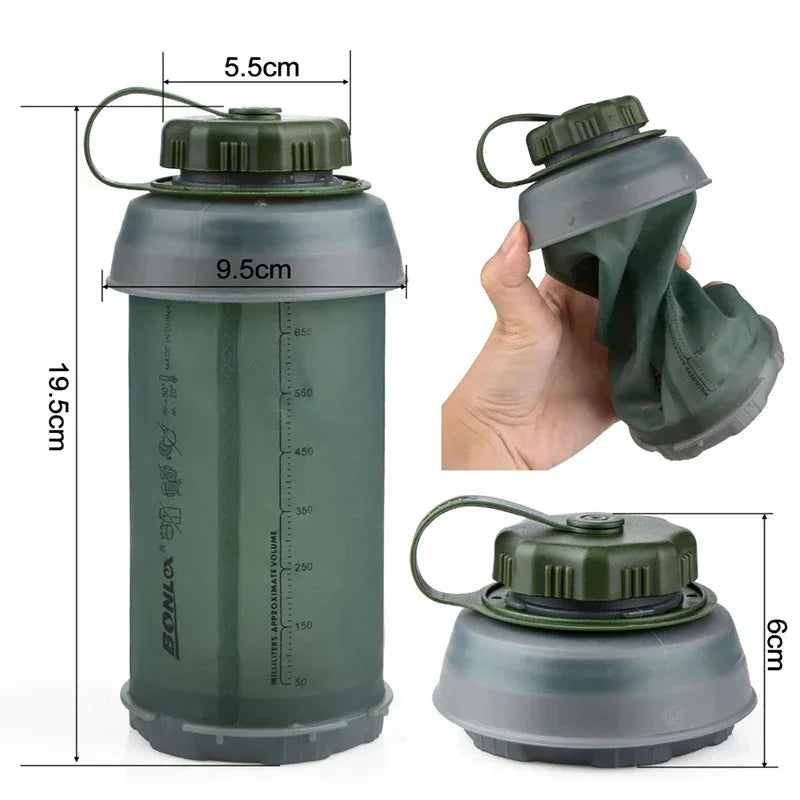 Garrafa de Água 750ml Dobrável BPA Free — Esportes e Aventura