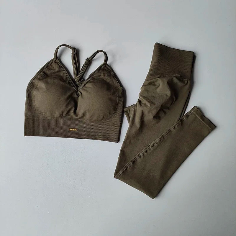 Conjunto Fitness Feminino Cintura Alta — Yoga e Corrida