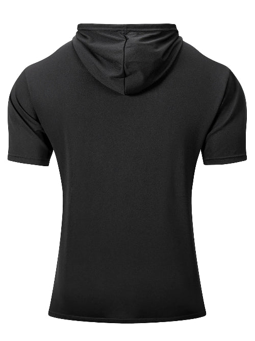 Camiseta com Capuz Masculina  Manga Curta