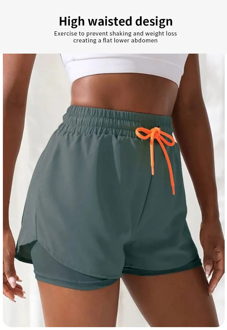Short Fitness Feminino - Cintura Alta e Design Duplo