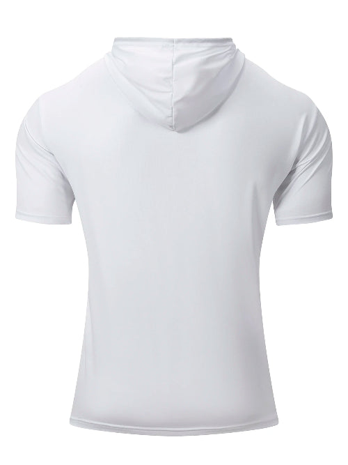 Camiseta com Capuz Masculina  Manga Curta
