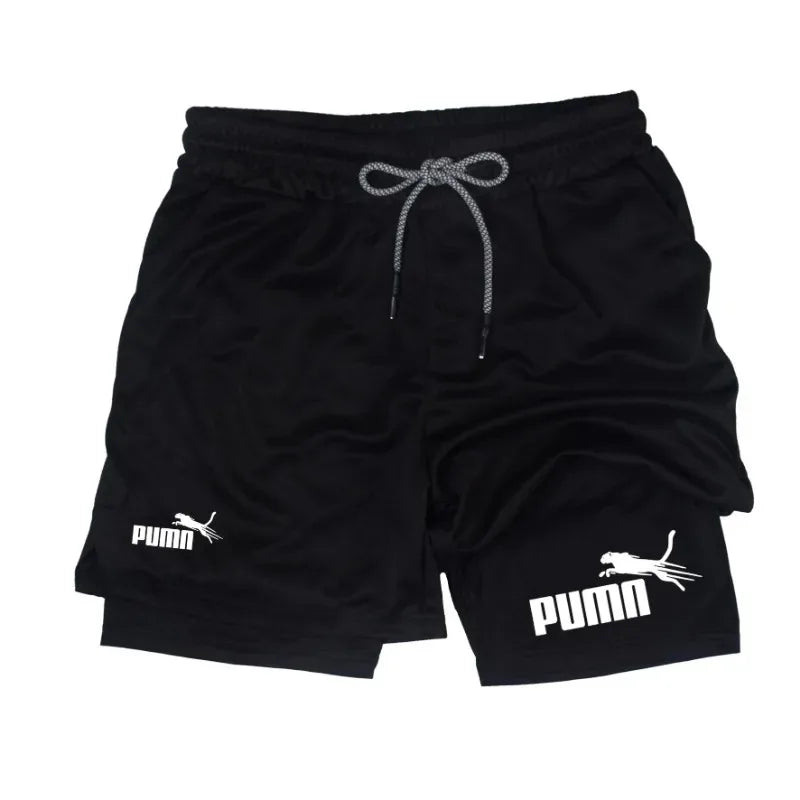 Shorts 2 em 1 Masculino | Compressão e Secagem Rápida