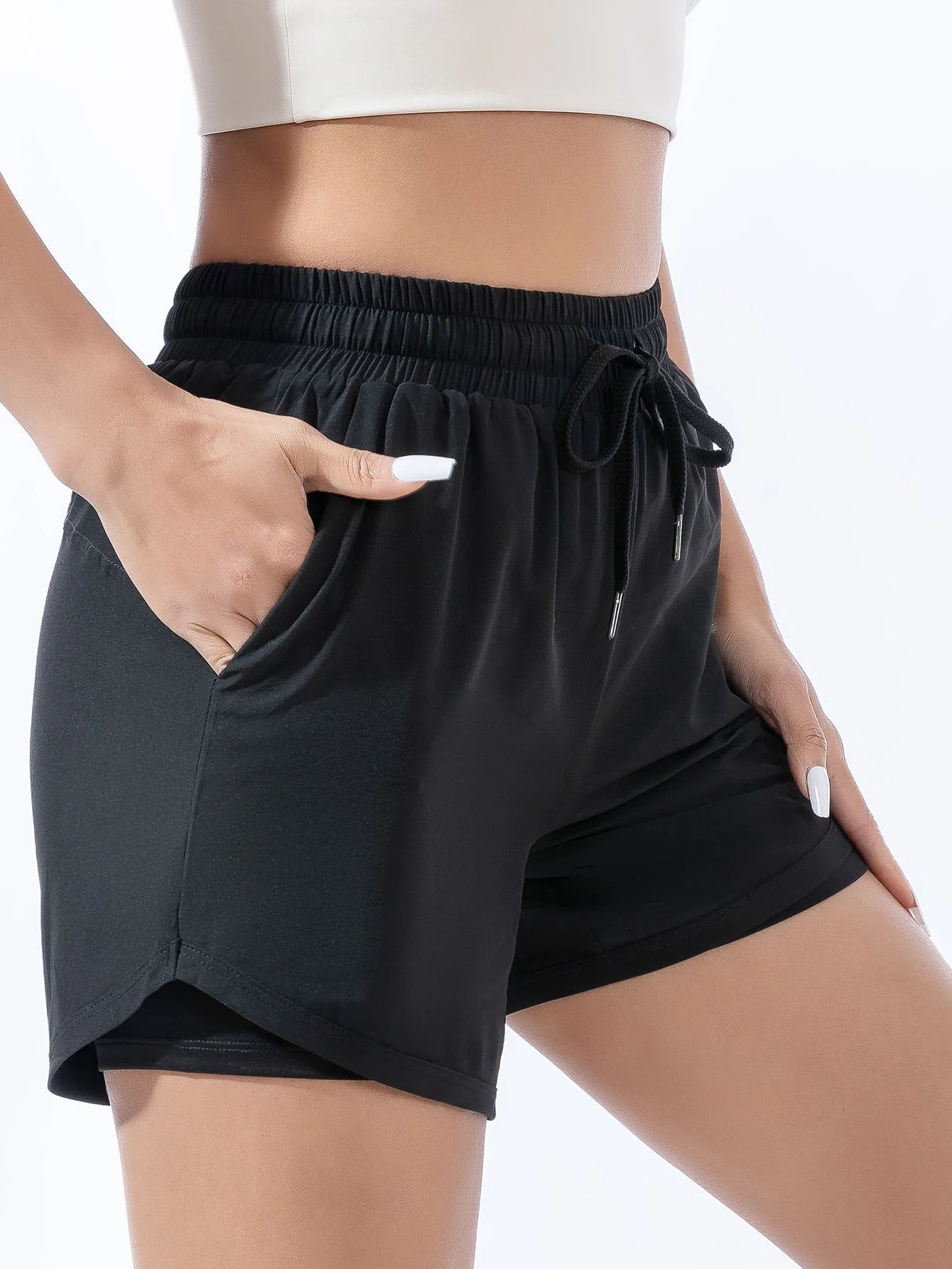Short Feminino Esportivo – Secagem Rápida e Anti-Transparência