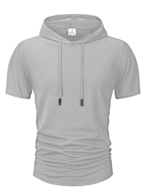Camiseta com Capuz Masculina  Manga Curta